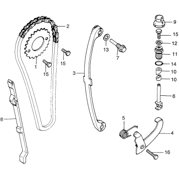 CAM CHAIN + TENSIONER