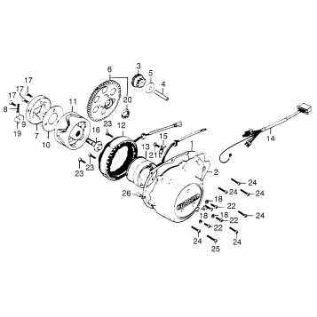 ALTERNATOR + CRANKCASE COVER