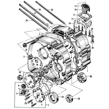 CRANKCASE + OIL PUMP