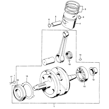 CRANKSHAFT + PISTON