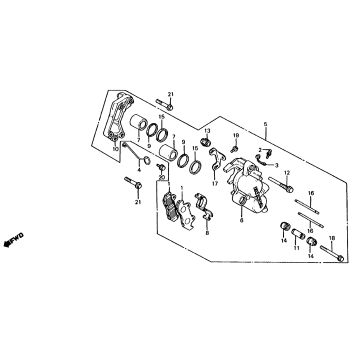 CB650 FRONT BRAKE CALIPER 1 82