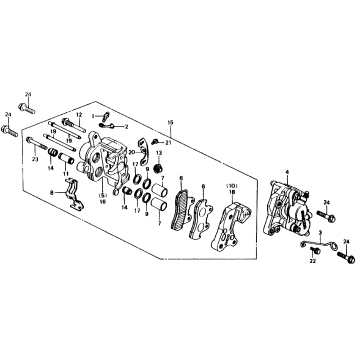 FRONT BRAKE CALIPER 81-82