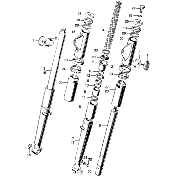 CB175 FRONT FORK K4-K6