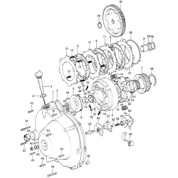 RIGHT CRANKCASE COVER + CLUTCH