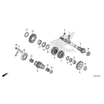 TRANSMISSION (MAINSHAFT) (CTX700ND)