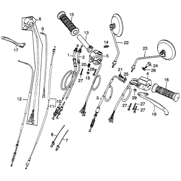 HANDLE SWITCH + LEVER + CABLE