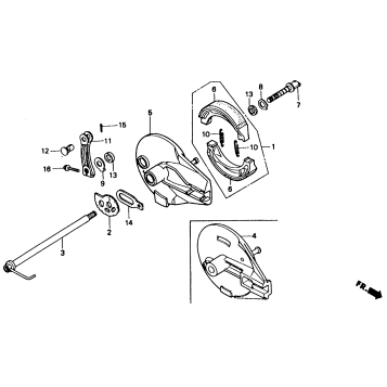 REAR BRAKE PANEL 85-90
