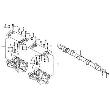 CAMSHAFT + CAMSHAFT HOLDER