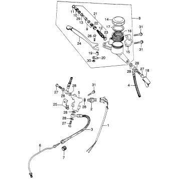 MASTER CYLINDER + BRAKE HOSE