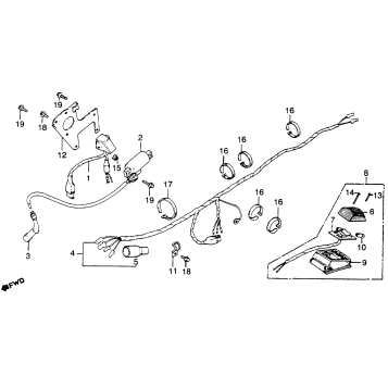 WIRE HARNESS + TAILLIGHT