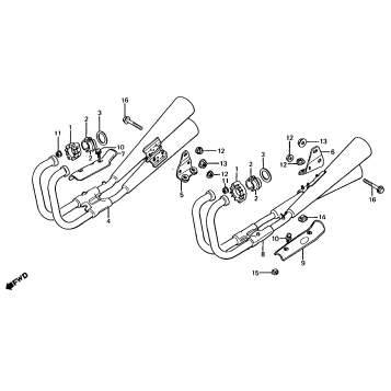 CB650C MUFFLER 80-81