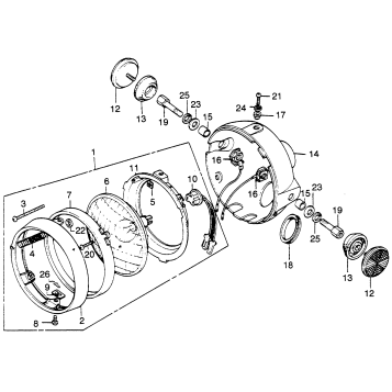 HEADLIGHT + HEADLIGHT CASE