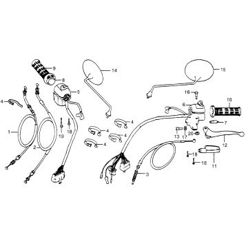 HANDLE LEVER + SWITCH + CABLE