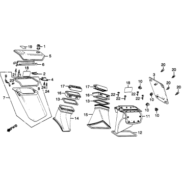GL500I FAIRING POCKET + AIR DUCT