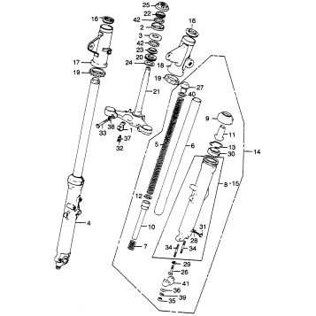 FRONT FORK + STEERING STEM