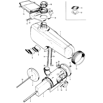 FUEL TANK + AIR CLEANER