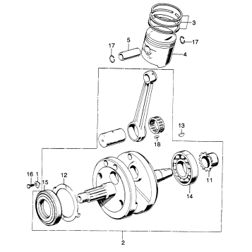 CRANKSHAFT + PISTON