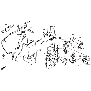 RIGHT SIDE COVER + BATTERY
