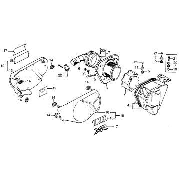 AIR CLEANER + SIDE COVER 81-82