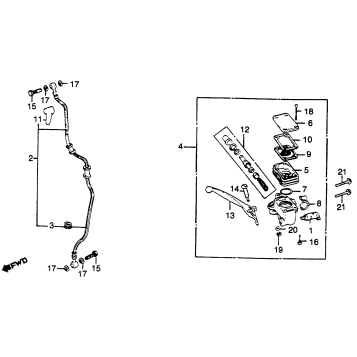 CB750K/LFRONT BRAKE MASTER CYL 79-80