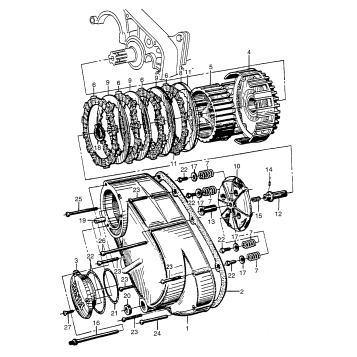CLUTCH + LEFT CRANKCASE COVER