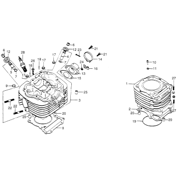 CYLINDER HEAD + CYLINDER