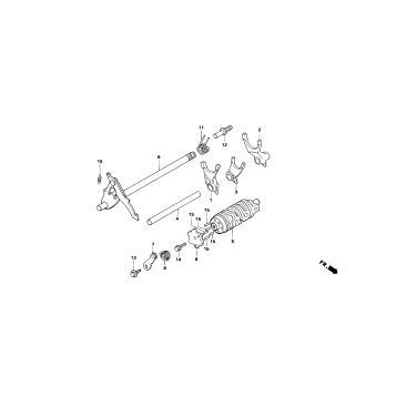 GEARSHIFT DRUM + GEARSHIFT FORK