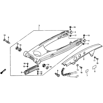 SWINGARM + CHAIN CASE