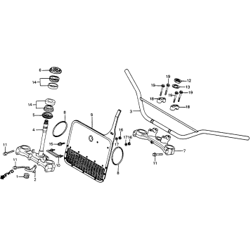 HANDLEBAR + TOP BRIDGE 82
