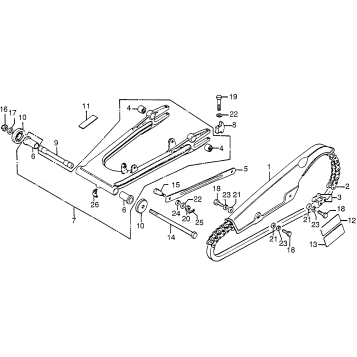 SWINGARM + DRIVE CHAIN