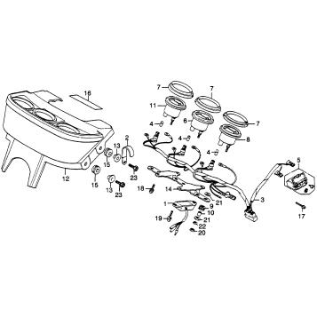 FUEL METER + TEMPERATURE METER