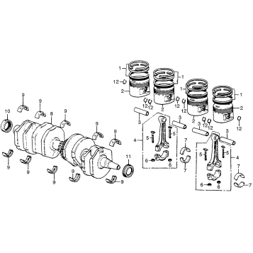 CRANKSHAFT + PISTON