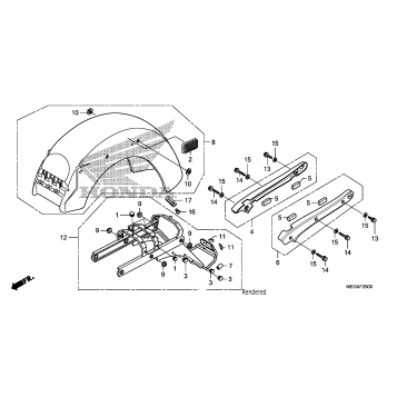 REAR FENDER@GRAB RAIL