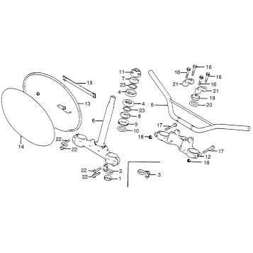 HANDLEBAR + STEM + TOP BRIDGE