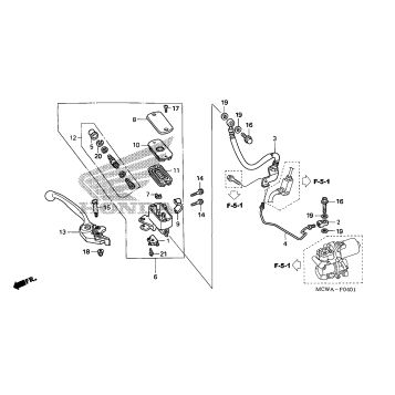 FRONT BRAKE MASTER       CYLINDER (ABS)