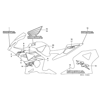 STRIPE + MARK (CBR900RR'02-'03)