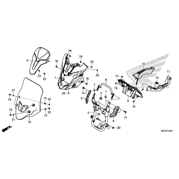 UPPER COVER@WINDSCREEN