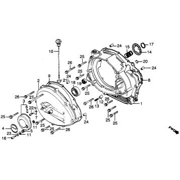 CM450A RIGHT CRANKCASE COVER