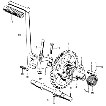 KICK STARTER + SPINDLE