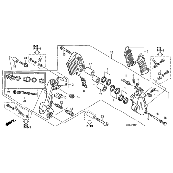 LEFT FRONT BRAKE CALIPER