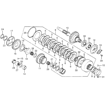 TOP CLUTCH + COUNTERSHAFT