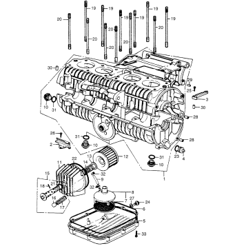 CRANKCASE + OIL FILTER