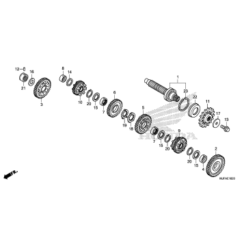 TRANSMISSION (COUNTERSHAFT) (CTX700D)