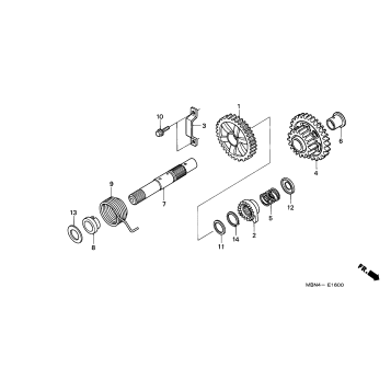KICK STARTER SPINDLE