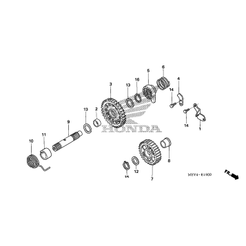 KICK STARTER SPINDLE
