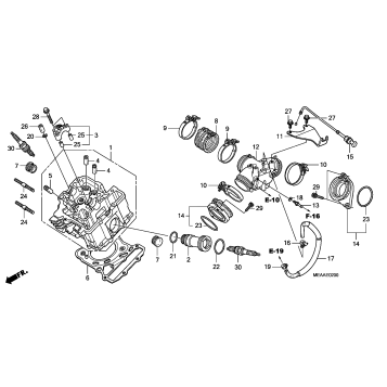 FRONT CYLINDER HEAD      @INTAKE MANIFOLD