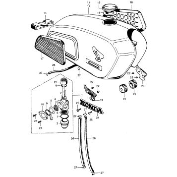FUEL TANK + FUEL VALVE K2