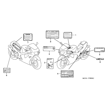 CAUTION LABELS ('00-'01)