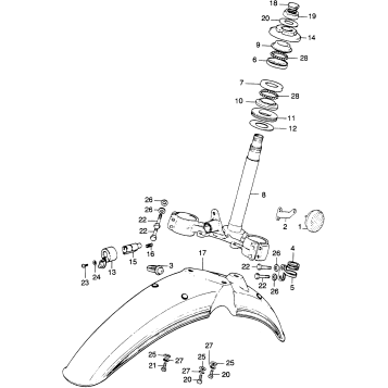 FRONT FENDER + STEERING STEM