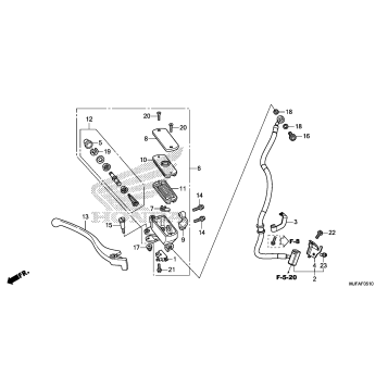 FRONT BRAKE MASTER CYLINDER (2)